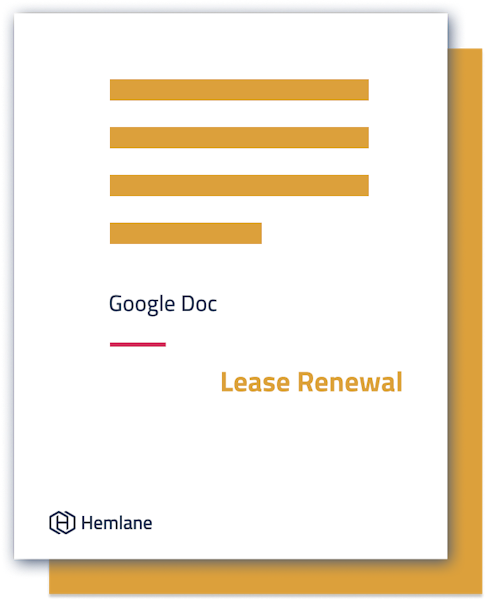 Lease Renewal Template