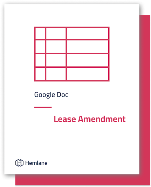 Property Management Lease Amendment Template